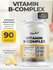 Витамины группы В комплекс, Vitamin B complex, 90 капсул, для муж...