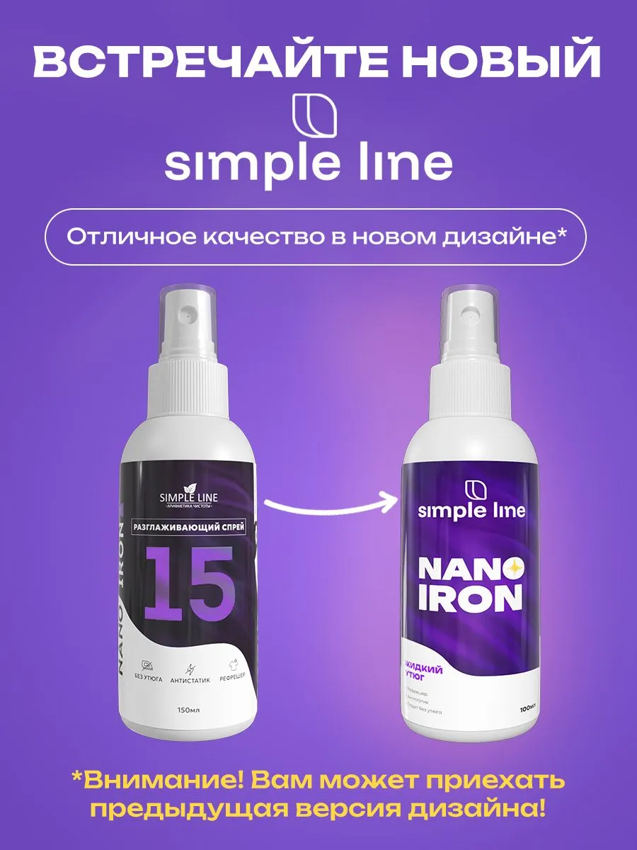 Жидкий утюг спрей для одежды. Антистатик. NANO IRON SL15N, 150мл — фото 1