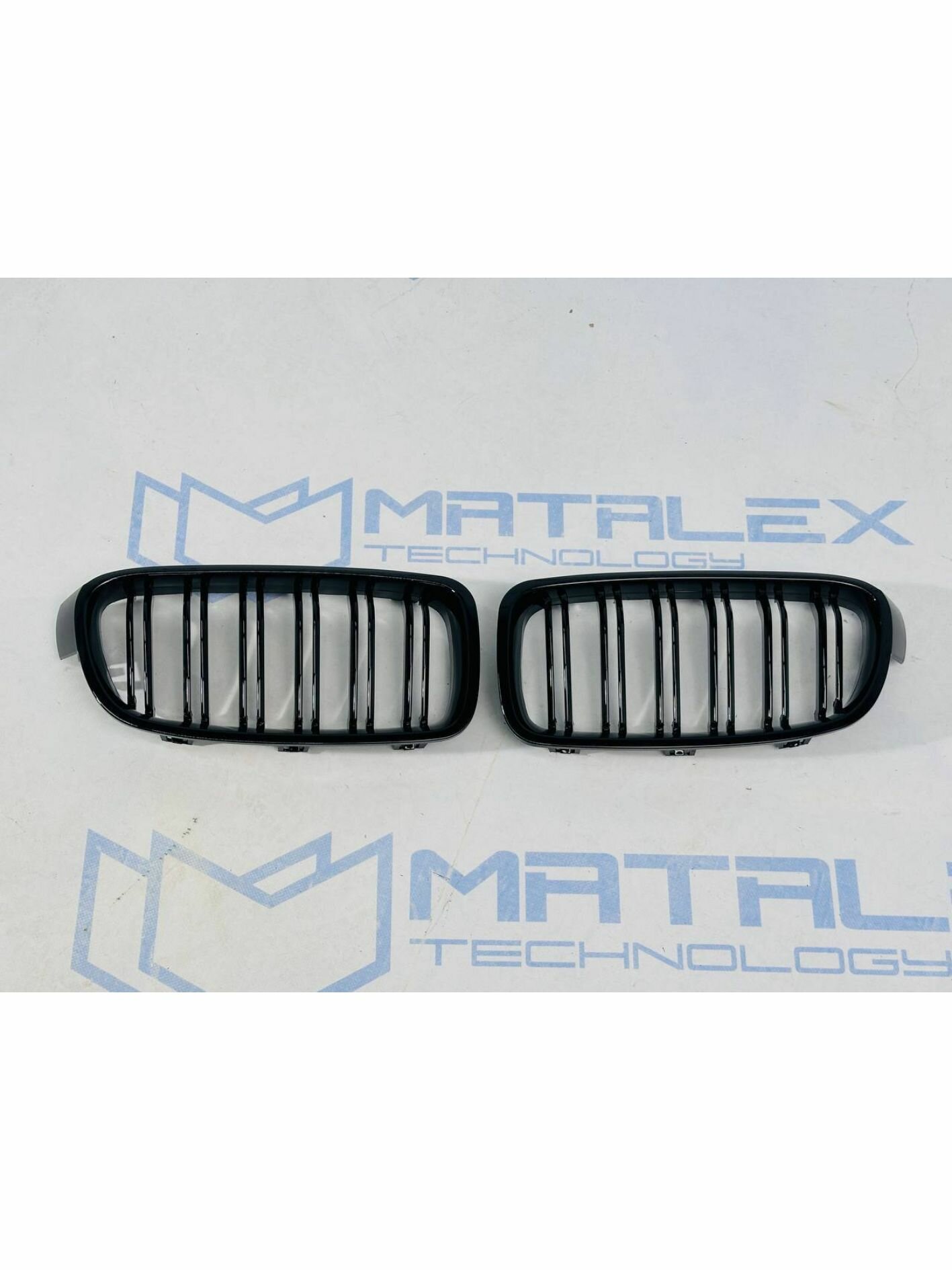 Решетка радиатора MATALEX, для BMW F30/F31/F35, ABS-пластик, черная, глянец
