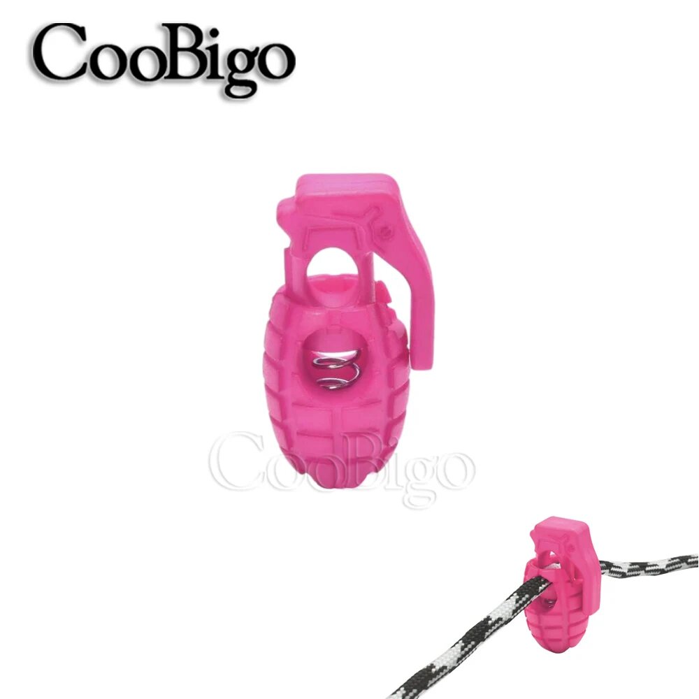 12 шт красочный замок для шнура тумблер граната пружинная пробка веревочная застежка сумка на шнурке рюкзак одежда аксессуары для самостоятельного изготовления пластик Розовый