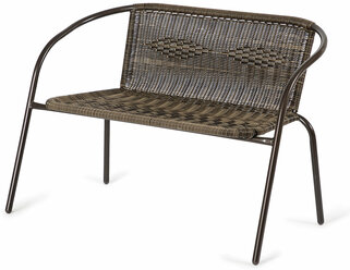 Скамья садовая Hoff Tiffany 108х75х59 см, со спинкой, цвет коричневый
