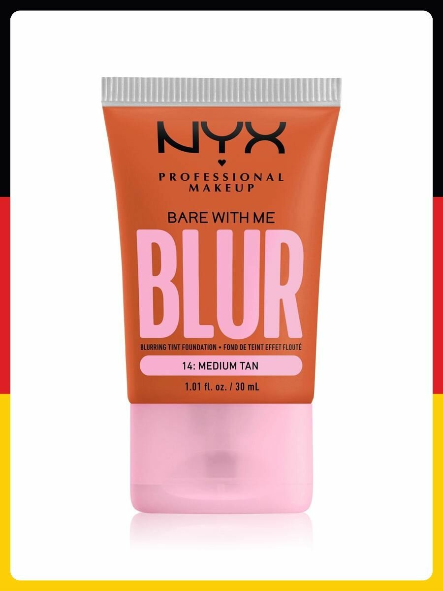 Тональная основа NYX Professional Makeup Bare With Me Blur Tint в каплях, 30 мл № 1 14 - Средний загар