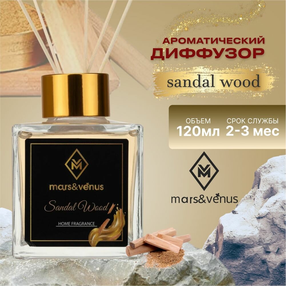 Аромадиффузор для дома Mars&Venus Sandal Wood 120 ml