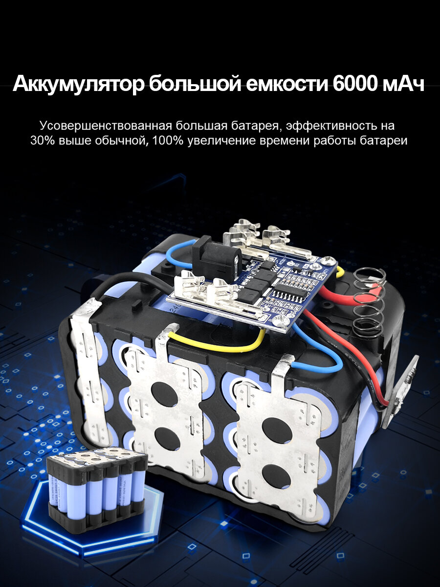 Литиевые батареи для электрических инструментов 21V - 6000 мА аккумуляторы высокой емкости для пастбищ энергосберегающие — фото 1