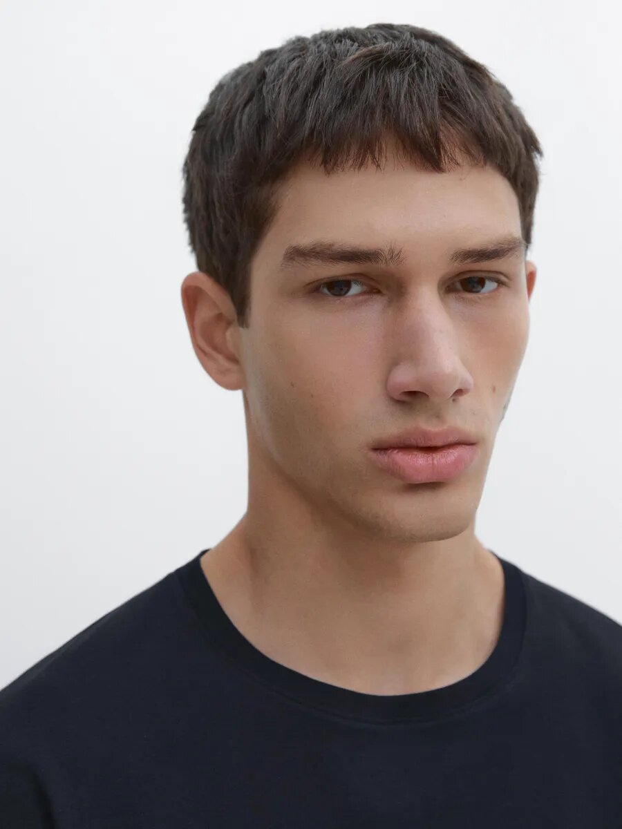 Футболка спортивная Massimo Dutti, размер M, темно-синий — фото 1