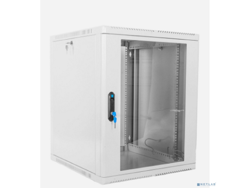 Шкаф коммутационный (шрн-12.350) настенный 12U 600x359мм пер. дв. стекл 200кг серый 300мм 14кг 180град. 612мм металл
