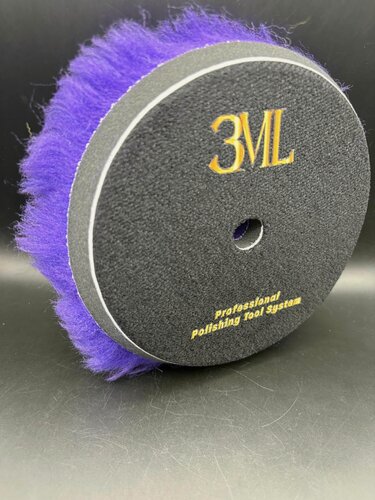 Изображение товара Полировальный круг 3ML натуральная шерсть WP фиолетовый (диаметр: посадочный 130 мм, рабочий 150 мм)