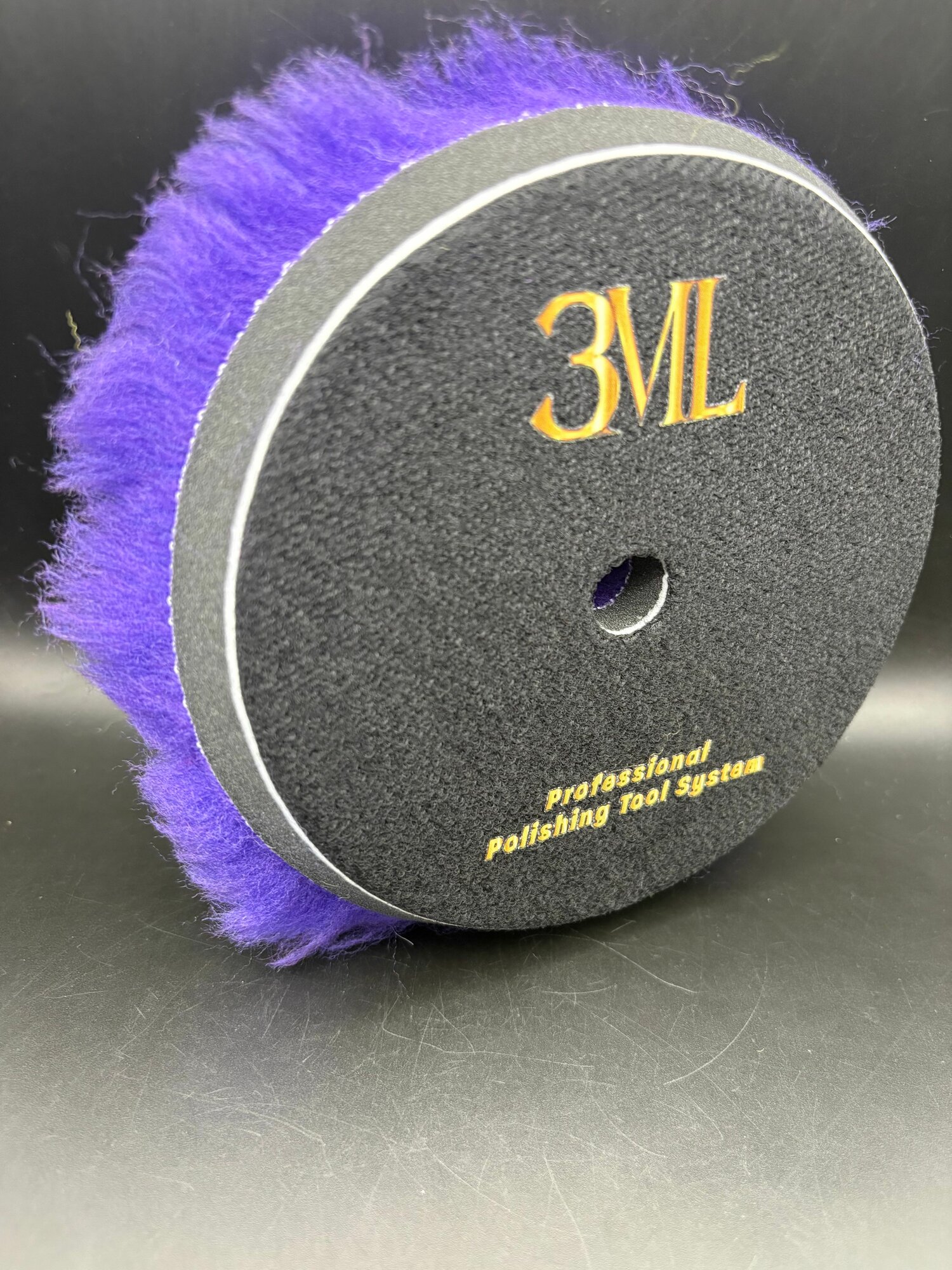 Полировальный круг 3ML натуральная шерсть WP фиолетовый (диаметр: посадочный 130 мм, рабочий 150 мм)