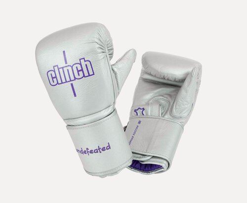 Изображение товара Перчатки снарядные Clinch Bag Mitts Undefeated Russian Team серебристые (размер L/XL)