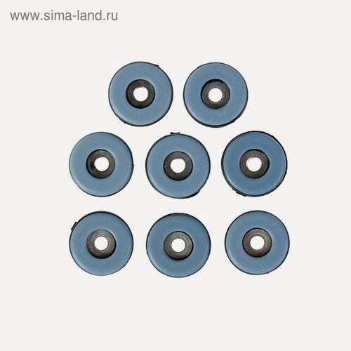Изображение товара Накладка мебельная круглая тундра, d=25 мм, 8 шт, полимерная, цвет серый
