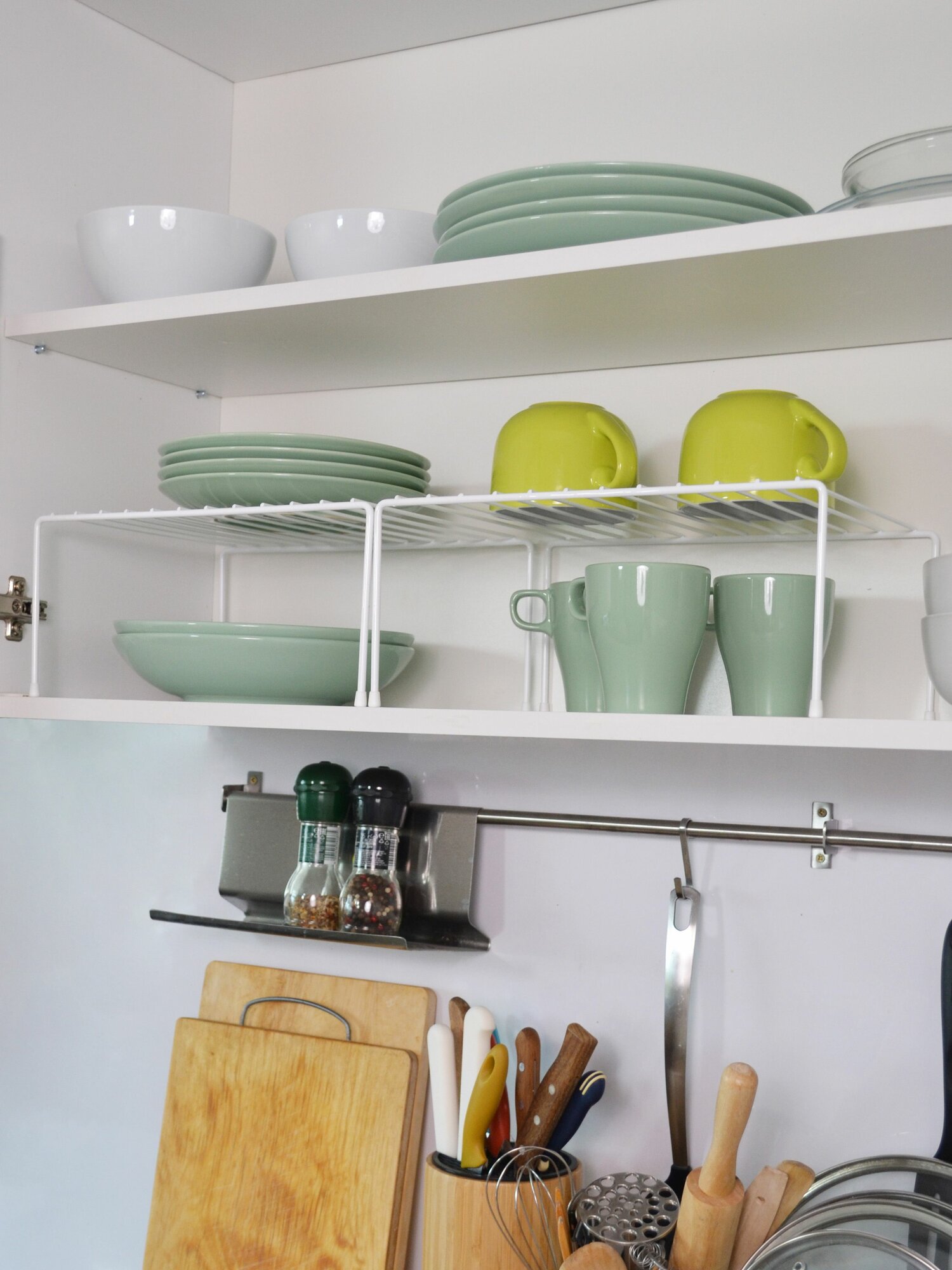 Полка ilwi INT-W-PL-W-1-N/2 настольная металлическая, полка в шкаф раздвижная