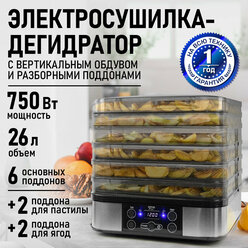 Электросушилка StingRay ST-FD700C, 750 Вт, 10 уровней, пластик
