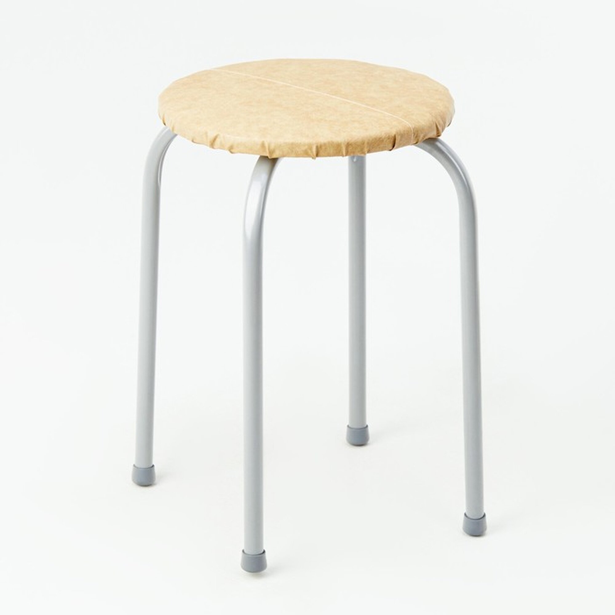 Табурет Сима-ленд "Булат Эконом" кухонный бежевый искусственная кожа металл