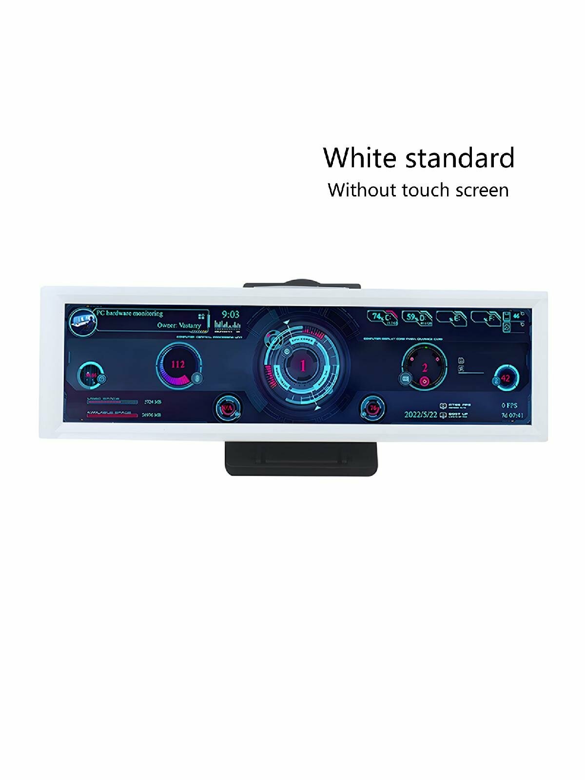 8.8in Computer Temps Monitors, CPU Data Temperature Monitors, PC Displays Screen, CPU GPU PC Sensor Panel — фото 1