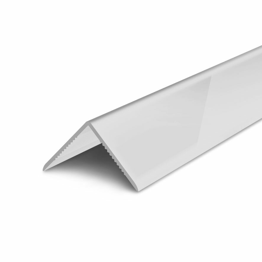 Уголок пластиковый 22х22 мм длина 27 м 5шт угол ПВХ для стен внешний Деконика светло-серый глянцевый