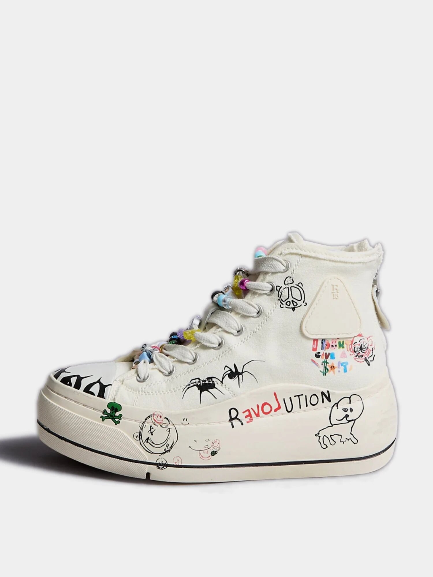 Кеды R13 Kurt High Top, размер 38 EU, ecru