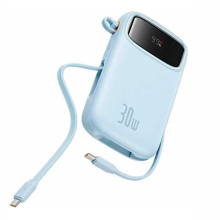 Портативный аккумулятор Baseus "QPow 2", 10000 mAh,30W (P10055004512-00), голубой