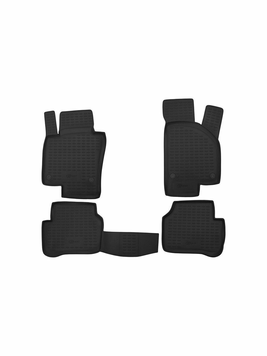 Коврики в салон для VOLKSWAGEN Passat B6, 2005-2010, 4 шт. (ПУ, повышенная износостойкость) / Фольксваген Пассат