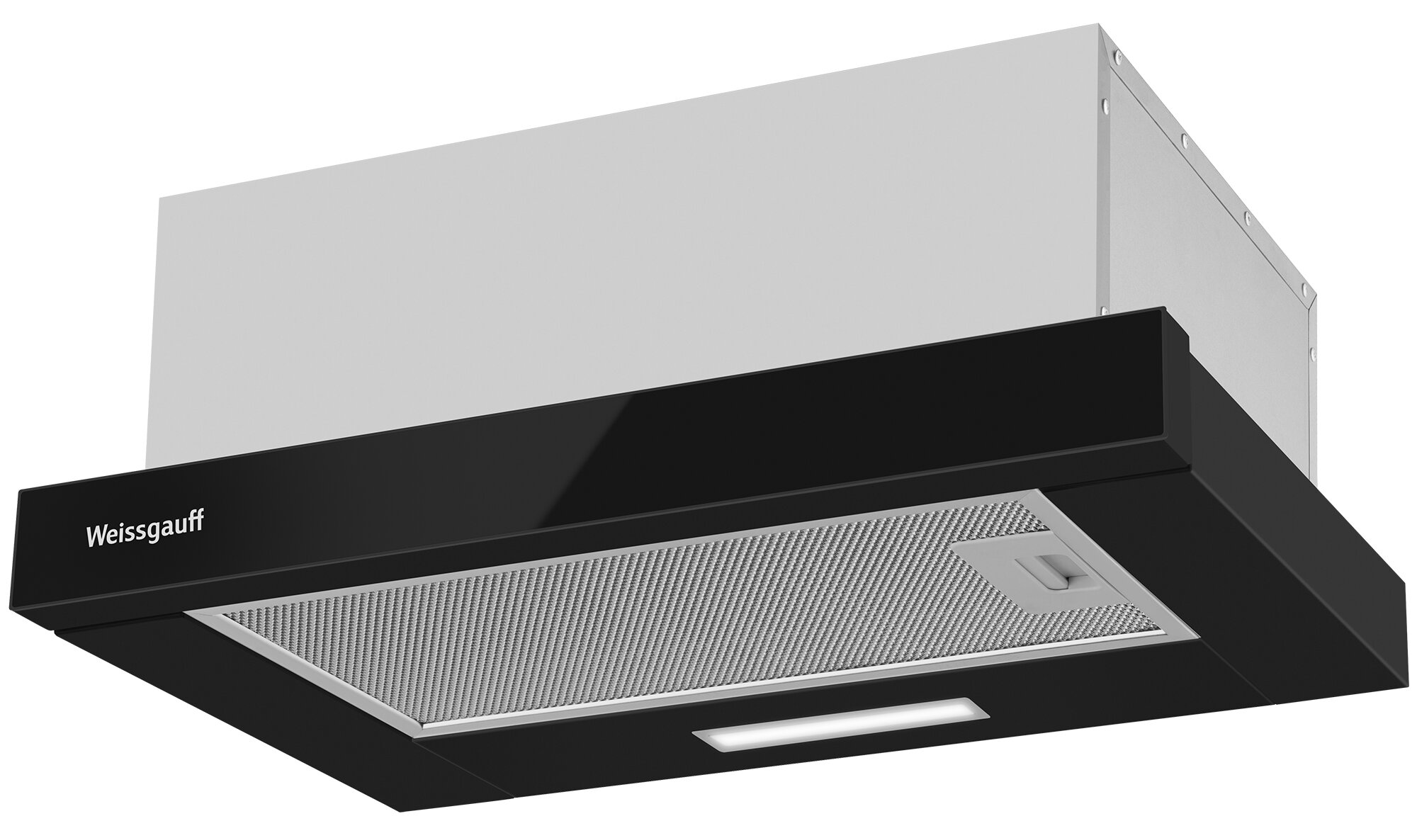 Кухонная встраиваемая вытяжка Weissgauff TEL 450 Black Glass
