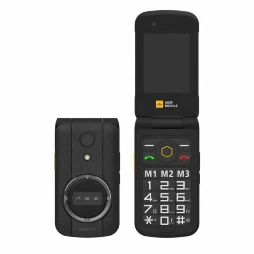 Смартфон AGM M8 Flip, 48МБ/128МБ, аккумулятор 1500, Черный (Black)