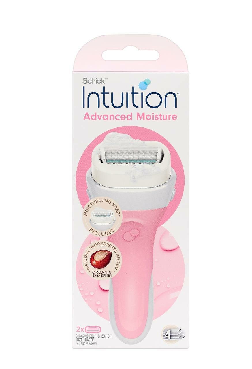 Бритва Schick Intuition, женская, увлажняющая, 4 лезвия, с алоэ