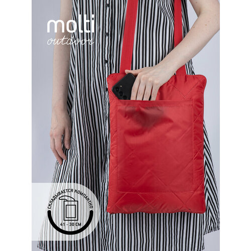 Плед покрывало для пикника походный туристический коврик - сумка, Soft & Dry v2, 117х142, красный