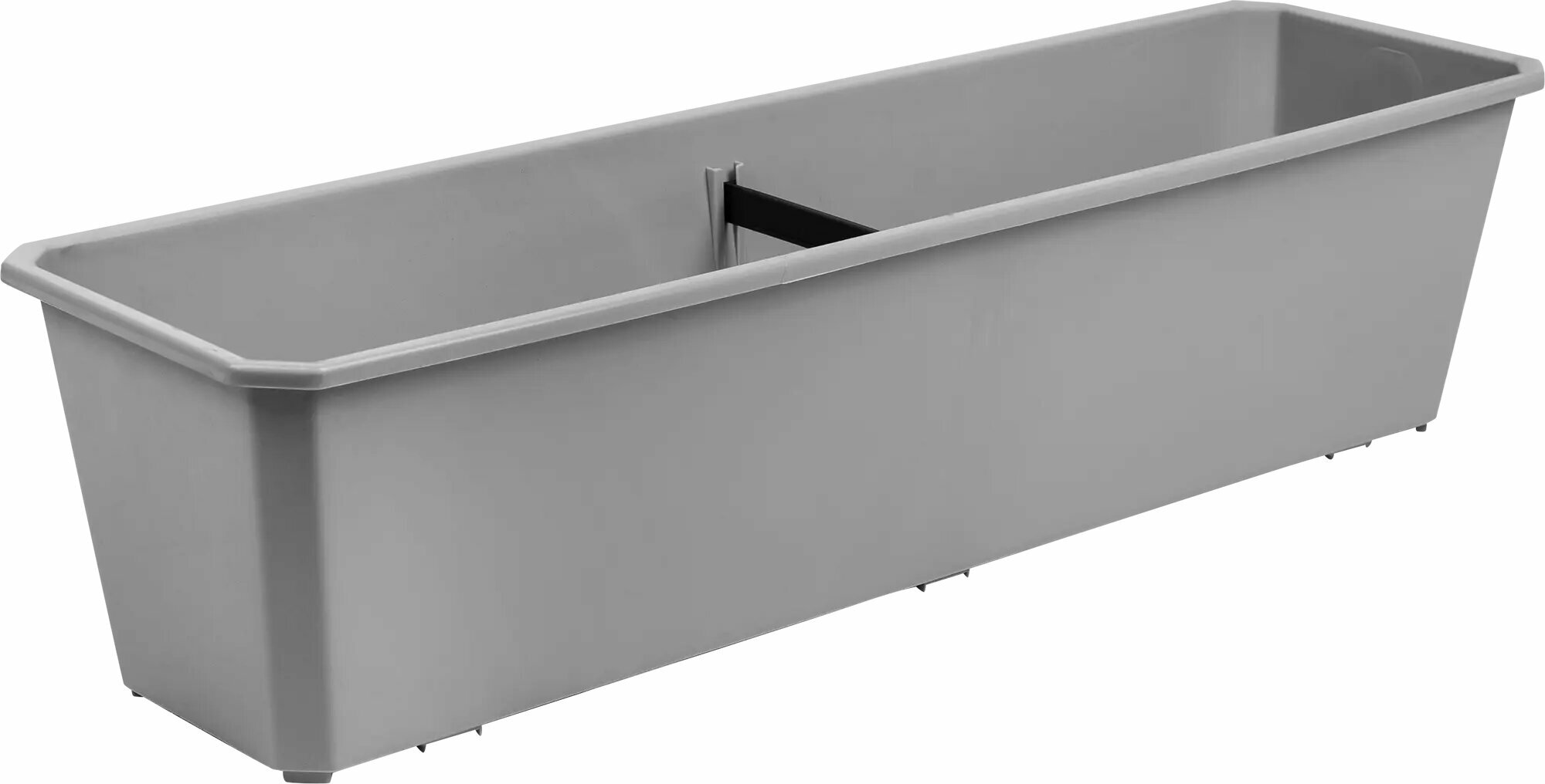 Ящик балконный Idiland 60x17x15 см пластик цвет светло-серый