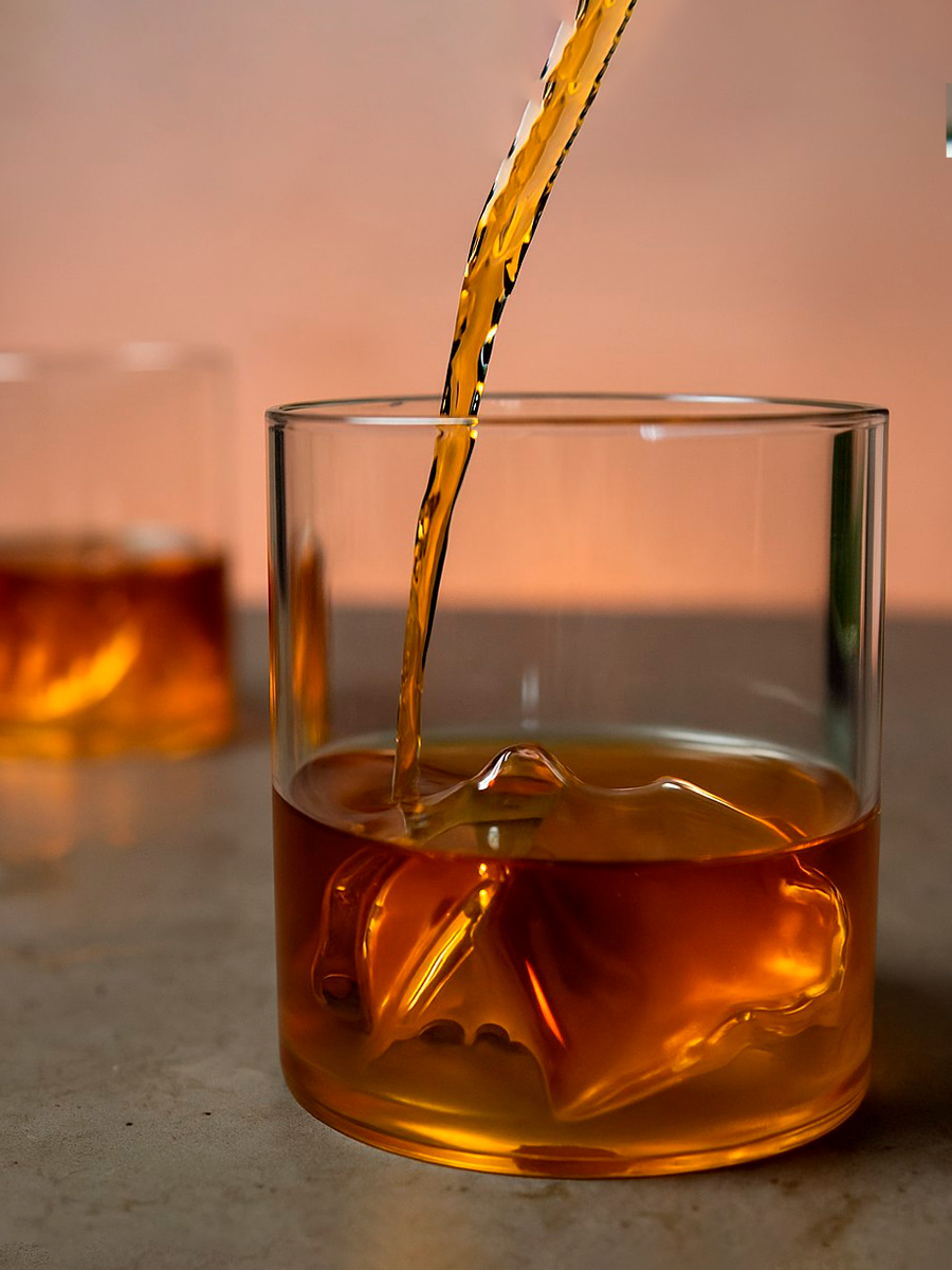 Стаканы для виски горы 300 мл 2 шт для алкогольных напитков и сока воды. Подарочные бокалы