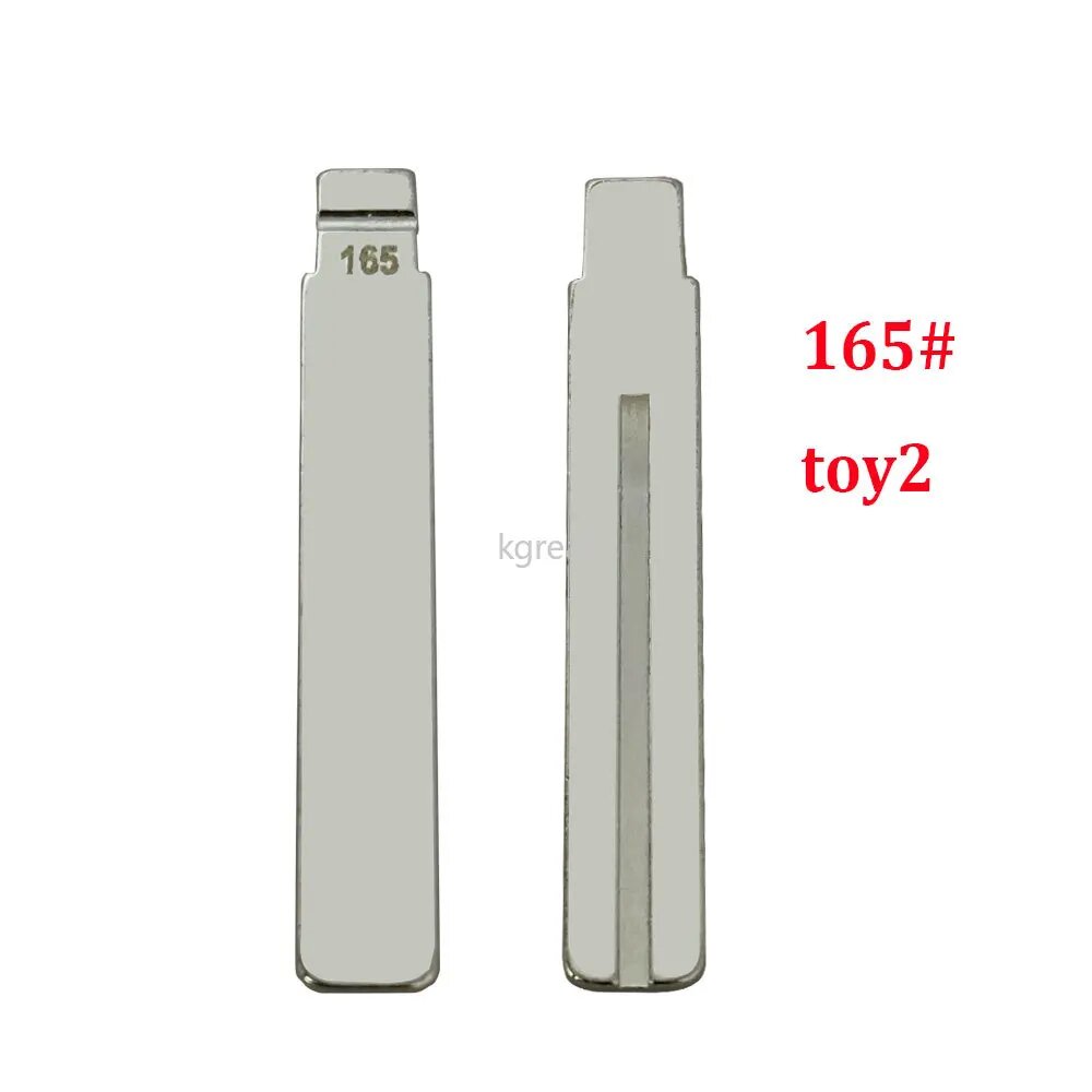 10шт 165 # TOY2 KD Лезвие автомобильного ключа Smart Remote Uncut Лезвия автомобильного ключа Необрезанные флип-пустые заготовки автомобильного ключа для Toyota Lexus BYD, 165 toy2, 10pcs