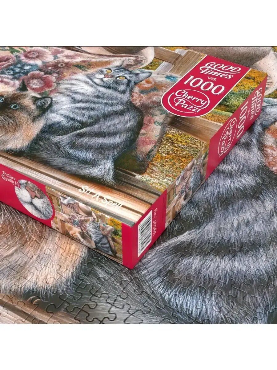 Cherry Pazzi Пазл 1000 элементов Кошачьи посиделки — фото 1