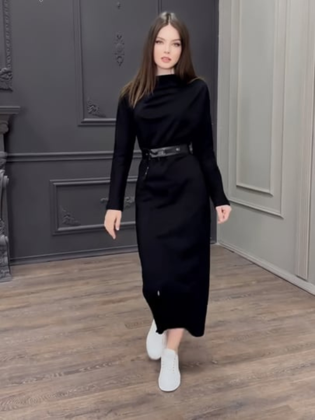 Платье для кормящих мам  #STYLE, размер 42-50, 001 черный — фото 1