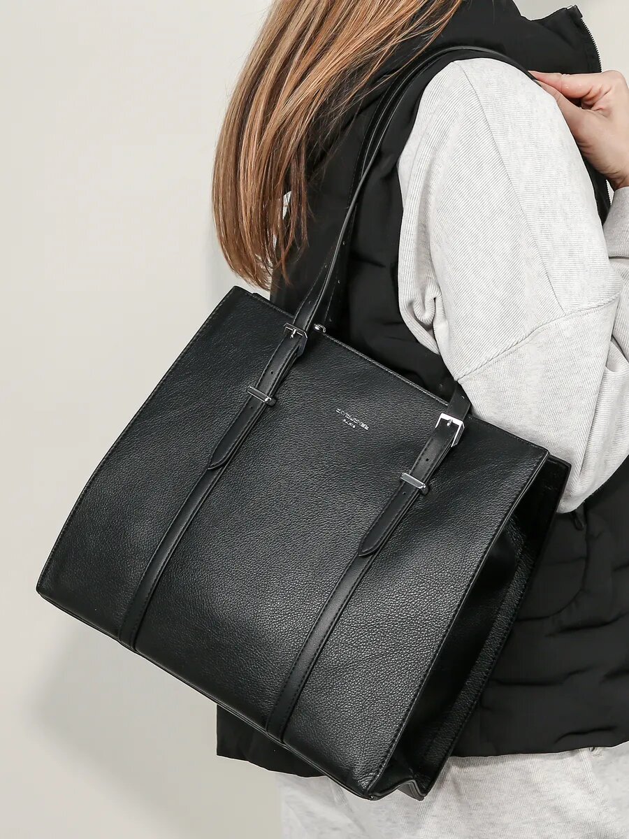 Сумка тоут DAVID JONES, черный — фото 1