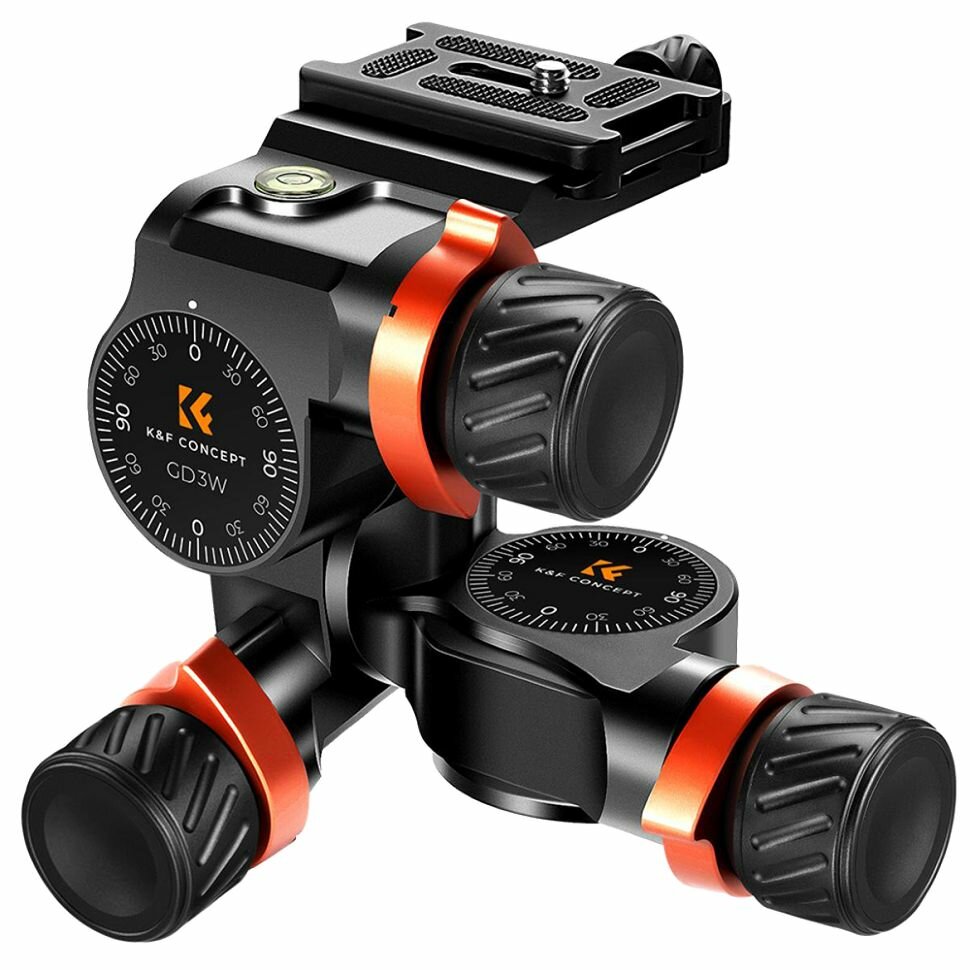 Штативная голова K&F Concept 3-Way Geared