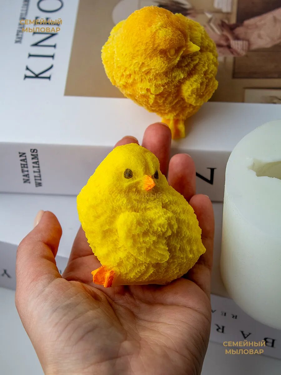 Силиконовый молд для свечей и мыла / цыпленок — фото 1