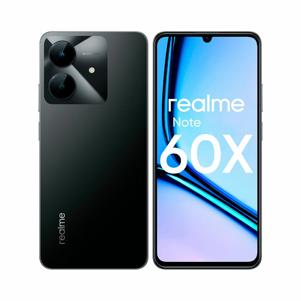 Смартфон Realme Note 60X - 3/64Gb, Marble Black/Черный, (Global)