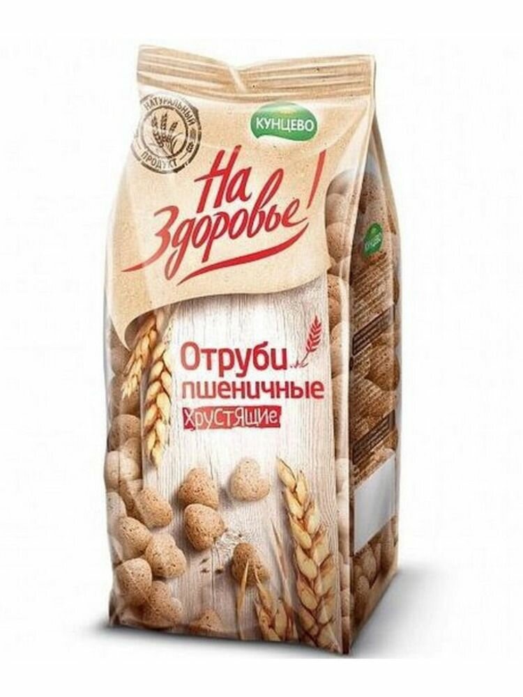 Картинки Кунцево Отруби хрустящие Пшеничные "На здоровье!" 175 г, 6 уп