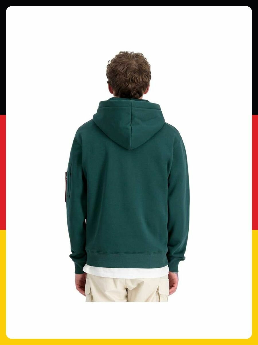 Худи спортивное ALPHA INDUSTRIES, размер _3XL, , зеленый
