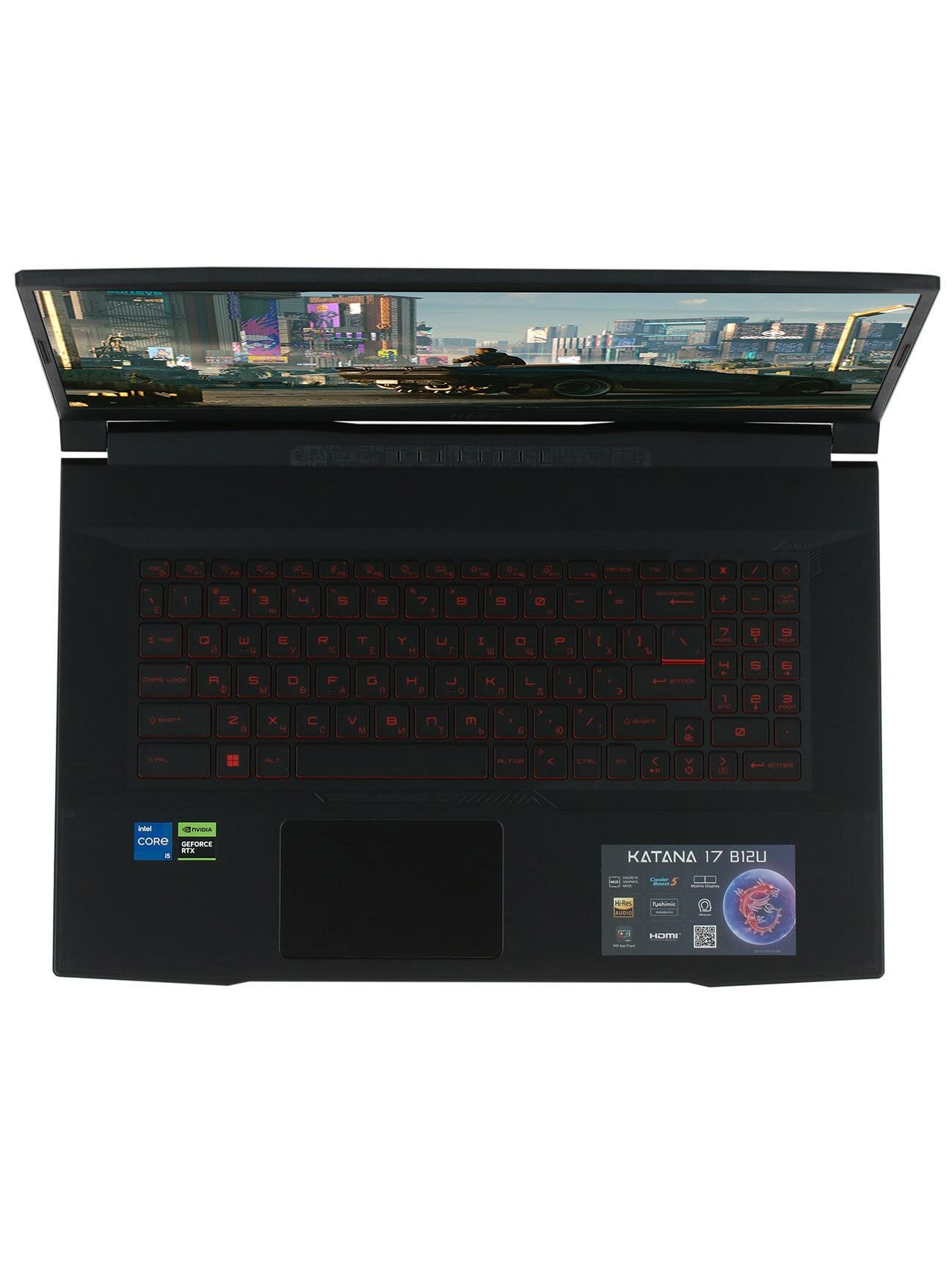 Ноутбук игровой MSI Katana 17/17.3"/Core i5-12450H/8/512/RTX2050/noOS/Black (B12UCX-1023XRU) — фото 1