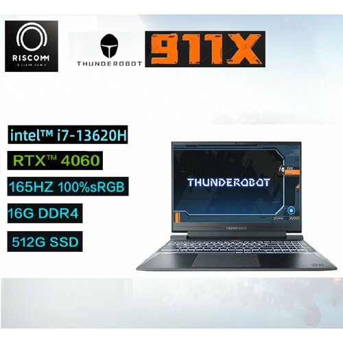 156 Ноутбук игровой ThundeRobot 911X i7-13620H RTX4060 16512Гб IPS 165Гц Win11 русская клавиатура 12199900₽