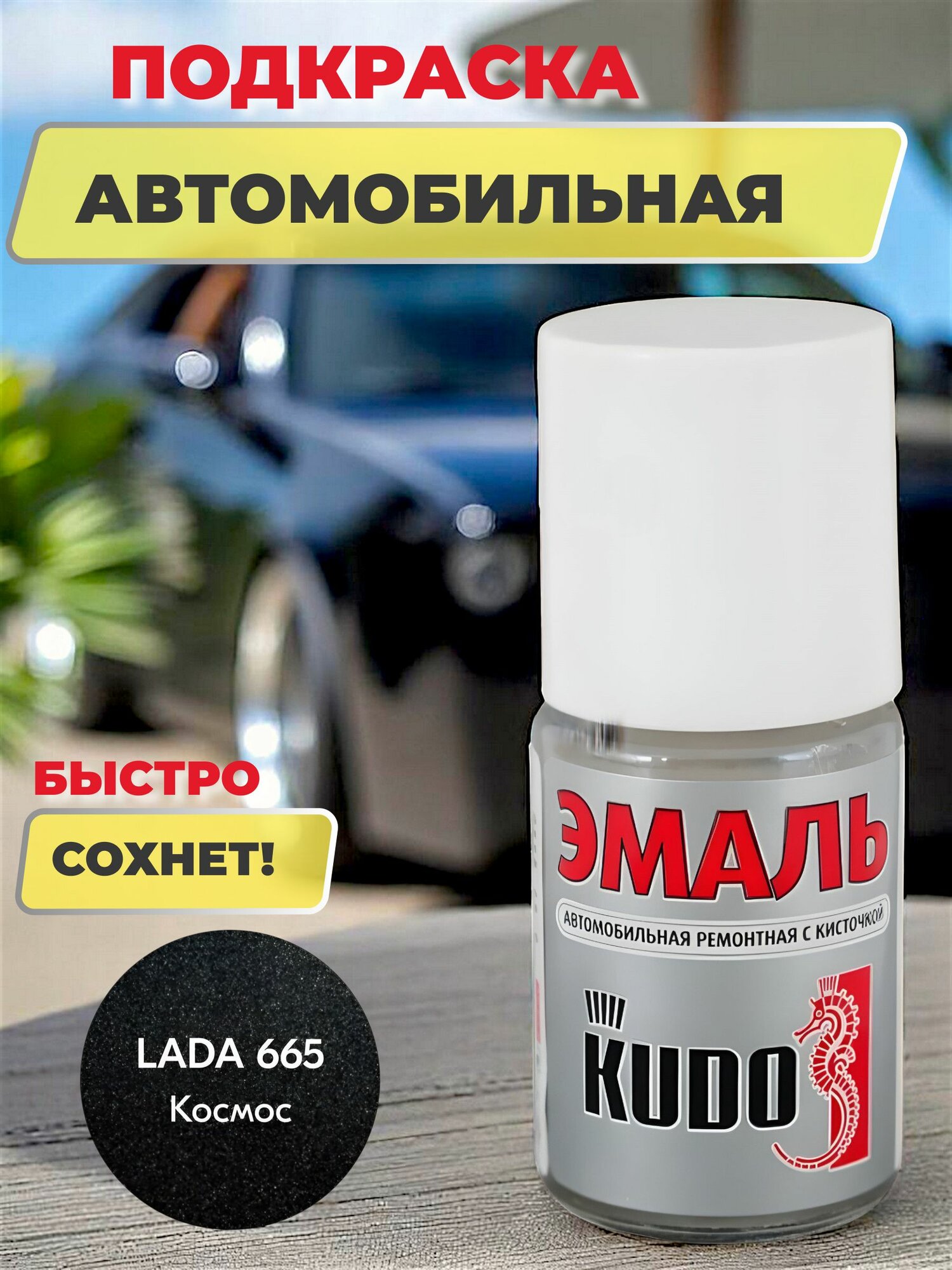 Подкраска автомобильная ремонтная с кисточкой для LADA 665 Космос