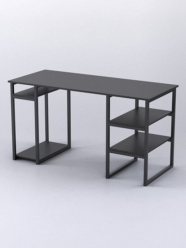 Стол "Стронг" №7 левосторонний в стиле лофт, Черный. Производитель товара - компания Westcom.