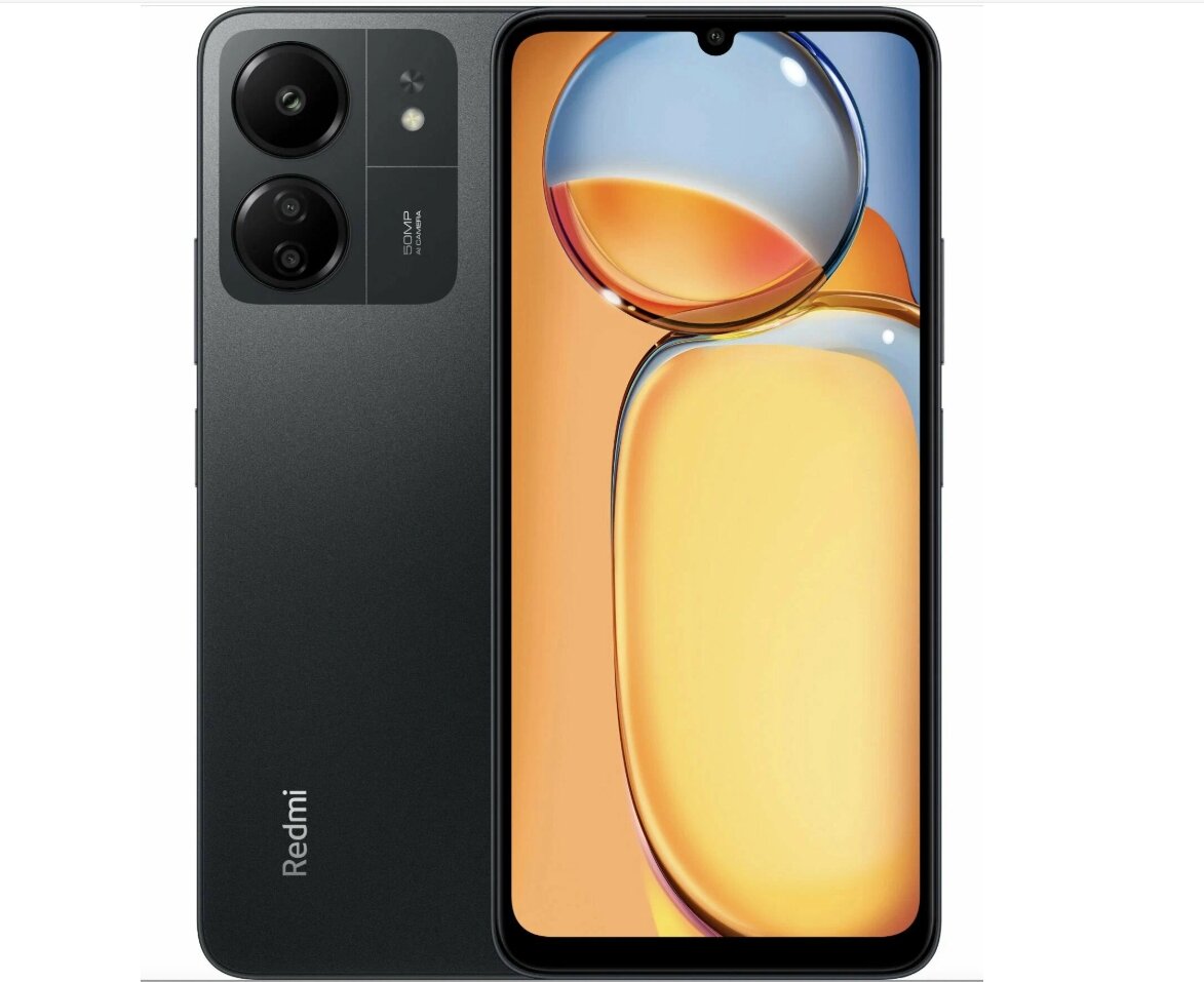 Смартфон Xiaomi Redmi 13C 8/256 ГБ Ростест, Dual nano SIM, Black