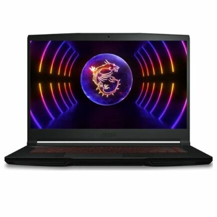 15.6' Ноутбук MSI Thin GF63 12UC-1047XRU (9S7-16R821-1047) черный - 1920x1080, IPS, Intel Core i5 12450H, ядра: 8 х 2 ГГц, 8 ГБ, SSD 256 ГБ, GeForce RTX 3050 для ноутбуков - 4 ГБ, без ОС