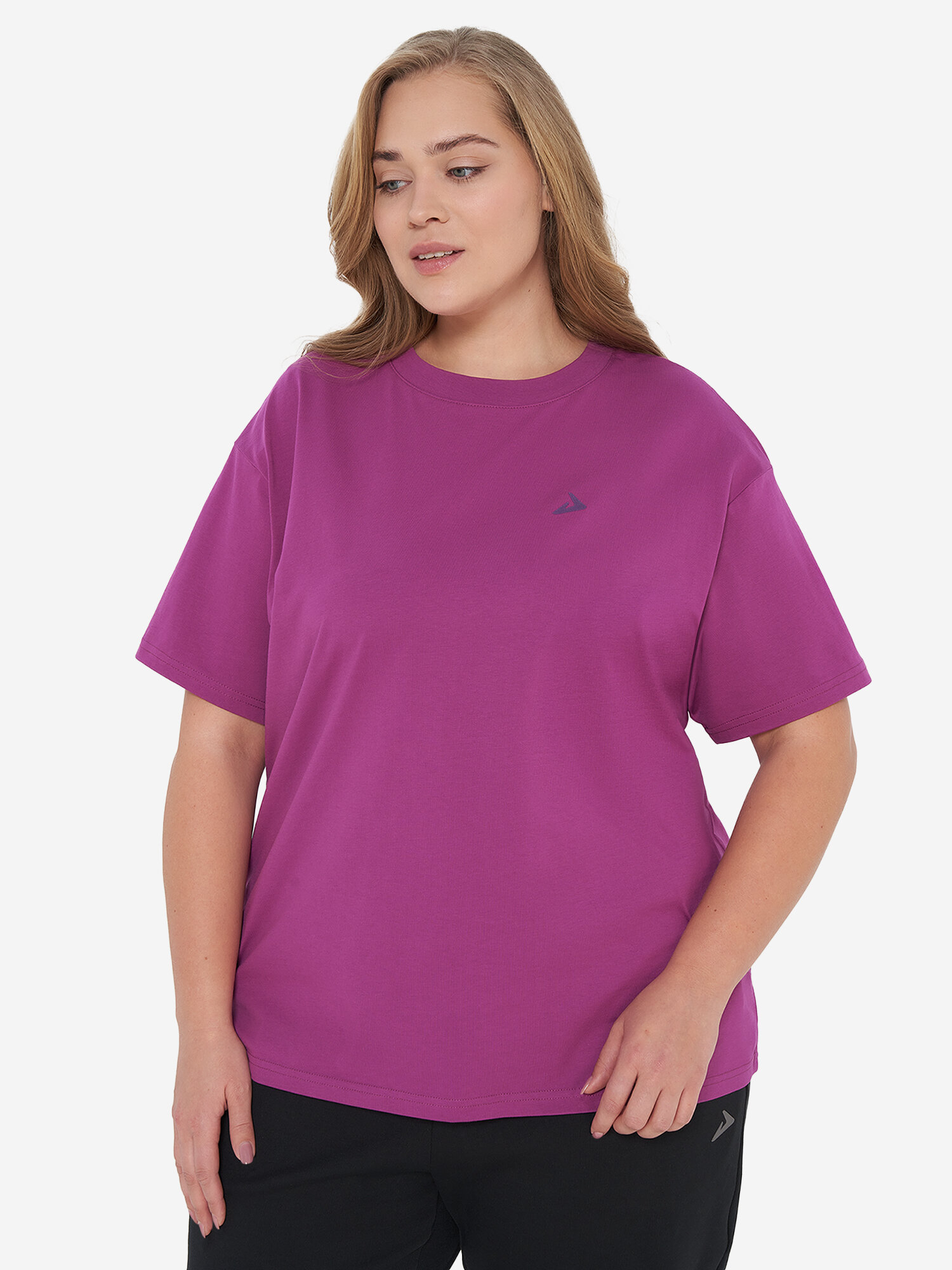 Футболка Demix W D Plus size Style Solid Tee, размер 58-60, фиолетовый — фото 1
