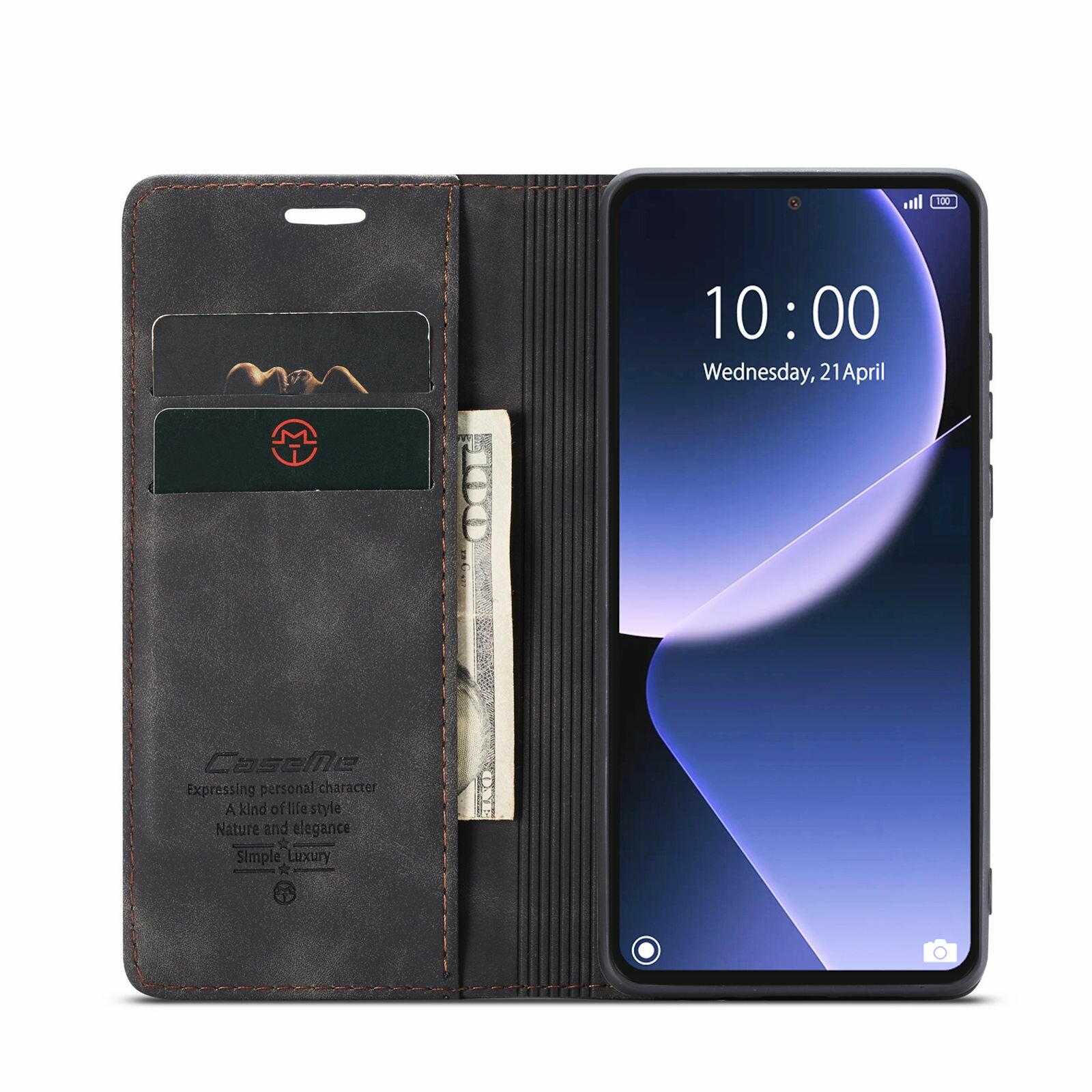 Чехол-книжка CaseMe Matte Xiaomi 13T (Pro) черный