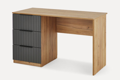 Изображение товара Письменный стол Хилтон тип 2, 120х75,4х55 см, дуб крафт золотой, графит матовый