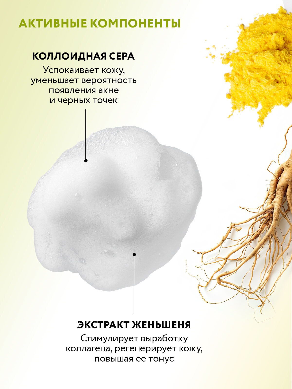 Картинки ARAVIA Пенка для умывания с коллоидной серой и экстрактом женьшеня Anti-Acne Cleansing Foam, 150 мл