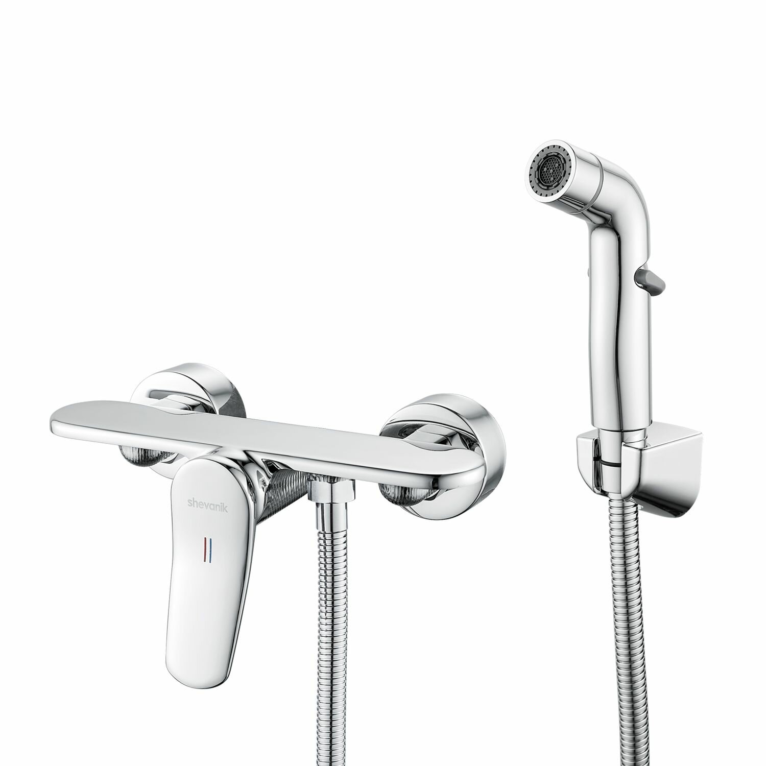 Гигиенический душ SHEVANIK, со смесителем, латунь, хромированное покрытие, 1720 г