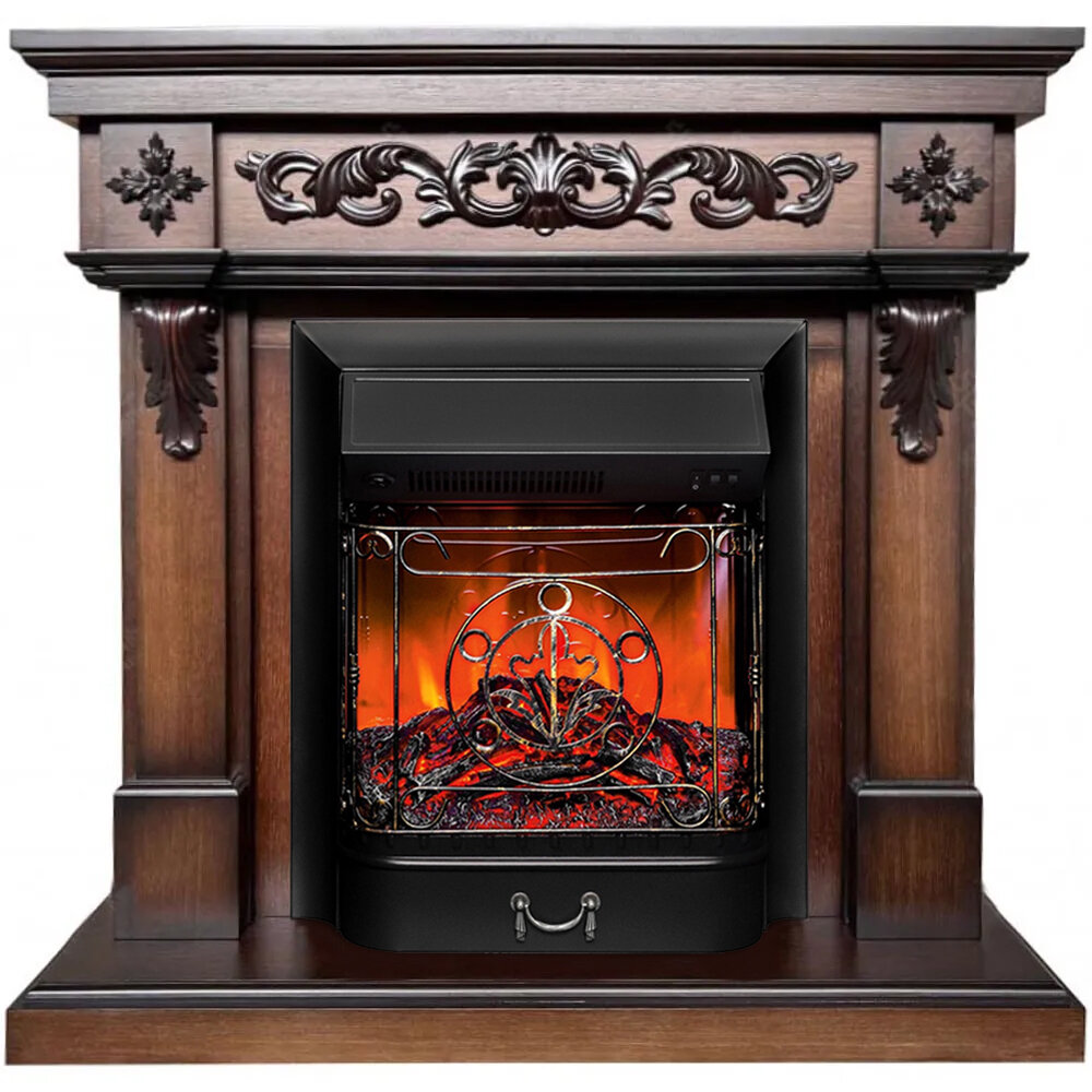 Электрокамин Siena AO с очагом Majestic обогрев звуковые эффекты (камин электрический)