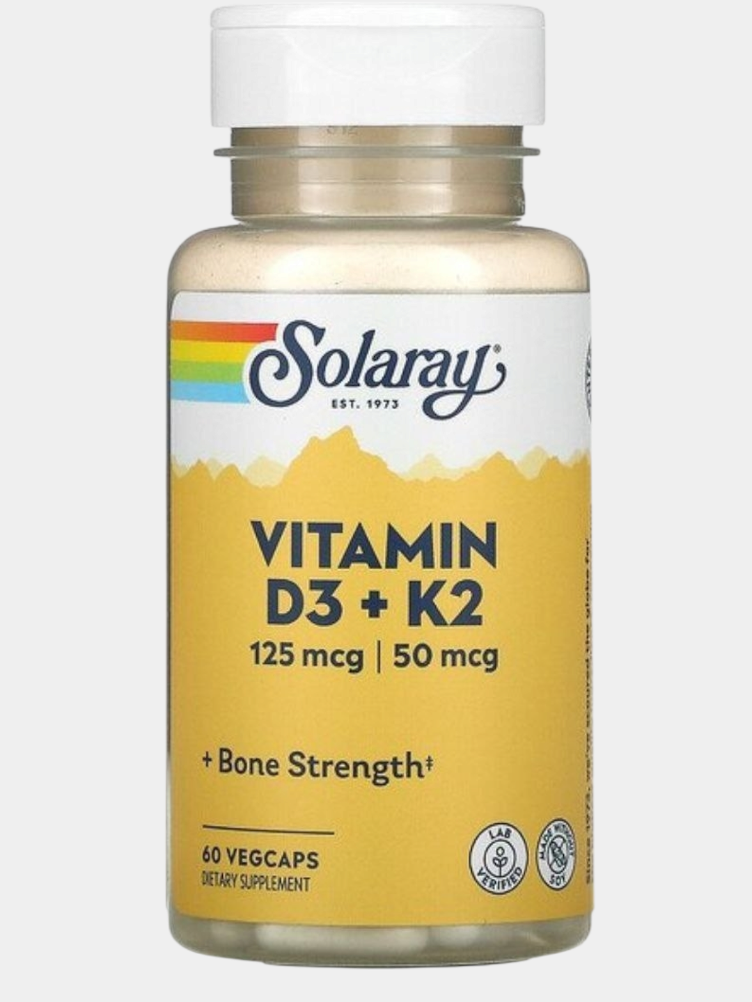 D3 + K2, 60 капсул . Укрепление костей и суставов. Америка,